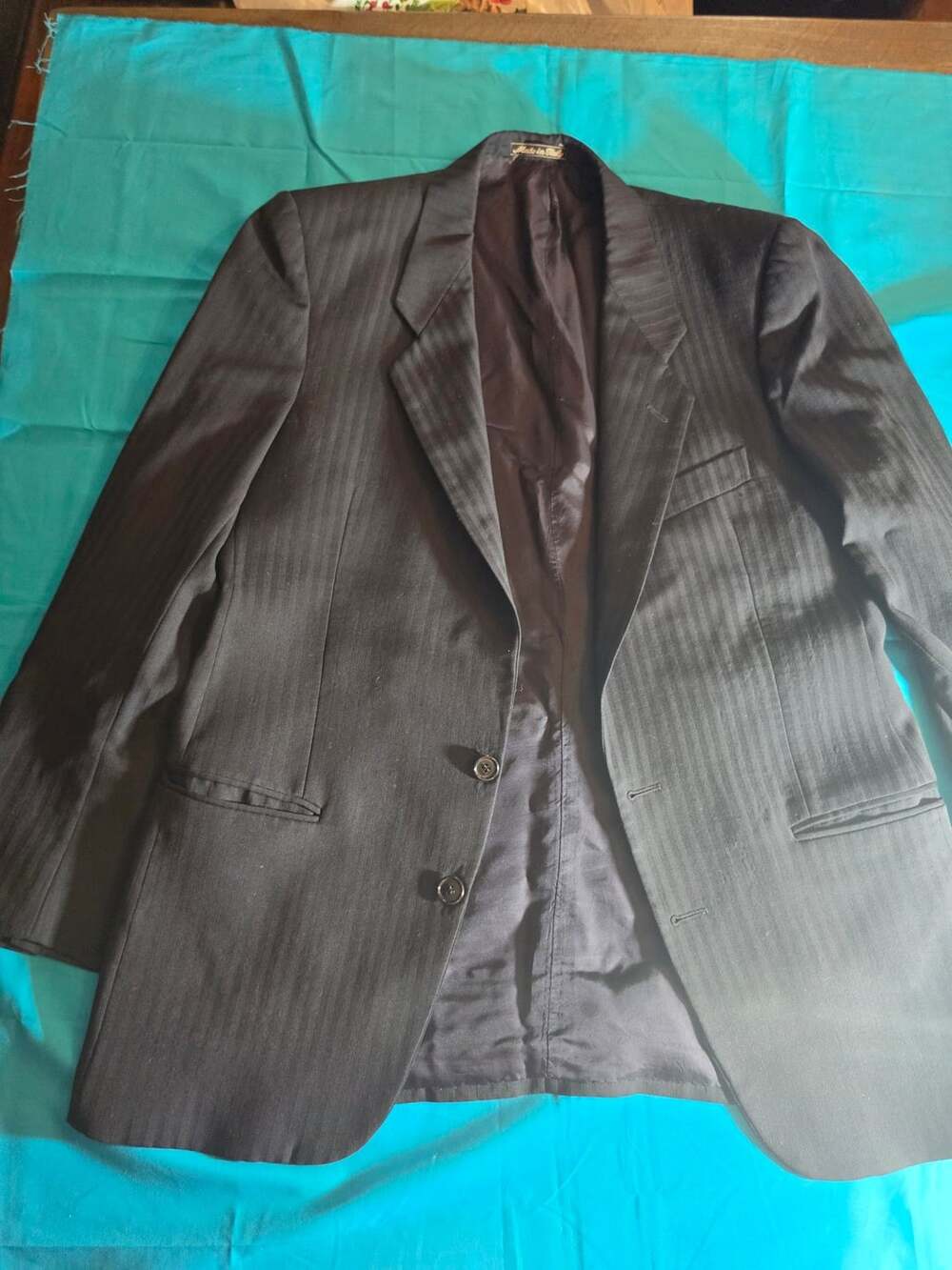 Mani by Giorgio Armani Men's Black Striped Suit Blazer and Pants Made in Italy